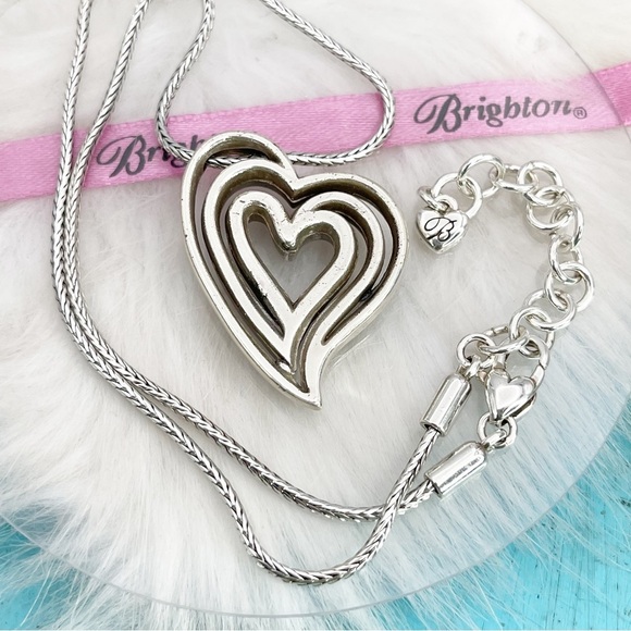 Brighton Infinity Heart Silver Plate Crystal Necklace - Picture 5 of 8